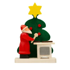 Weihnachtsmann mit Pfefferkuchen, Holz-Baumbehang Discount