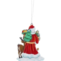 Käthes Original Weihnachtsmann mit Waldtieren, Zinn-Baumbehang Hot