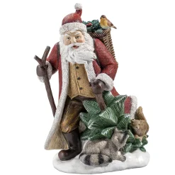 Weihnachtsmann mit Waldtieren Clearance