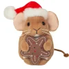 Hermann Teddy Weihnachtsmaus mit Keks, Plüschfigur