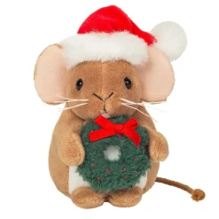 Hermann Teddy Weihnachtsmaus mit Kranz, Plüschfigur Outlet