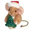 Hermann Teddy Weihnachtsmaus mit Tannenbaum, Plüschfigur Discount