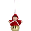 Käthes Original Weihnachtswichtel auf Schelle, rot, Holz-Baumbehang Discount