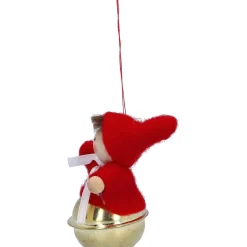 Käthes Original Weihnachtswichtel auf Schelle, rot, Holz-Baumbehang Discount