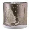 Windlicht "Hirsche im Wald" taupe, 15 cm Clearance