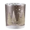 Windlicht "Hirsche im Wald" taupe, 10cm Discount