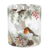Windlicht "Rotkehlchen auf Weihnachtszweig", 10 cm Best