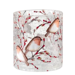Windlicht "Rotkehlchenfamilie", 10 cm Sale