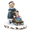 Hubrig Volkskunst Winterkinder Mädchen mit Kinderschlitten Clearance