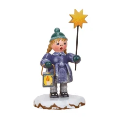 Hubrig Volkskunst Winterkinder Mädchen mit Stern und Laterne New