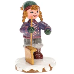 Hubrig Volkskunst Winterkinder Schneefeger New