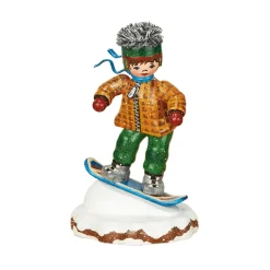 Hubrig Volkskunst Winterkinder Snowboardfahrer Clearance