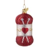 Poesie in Glas Wolle, rot, Glas-Baumbehang Online
