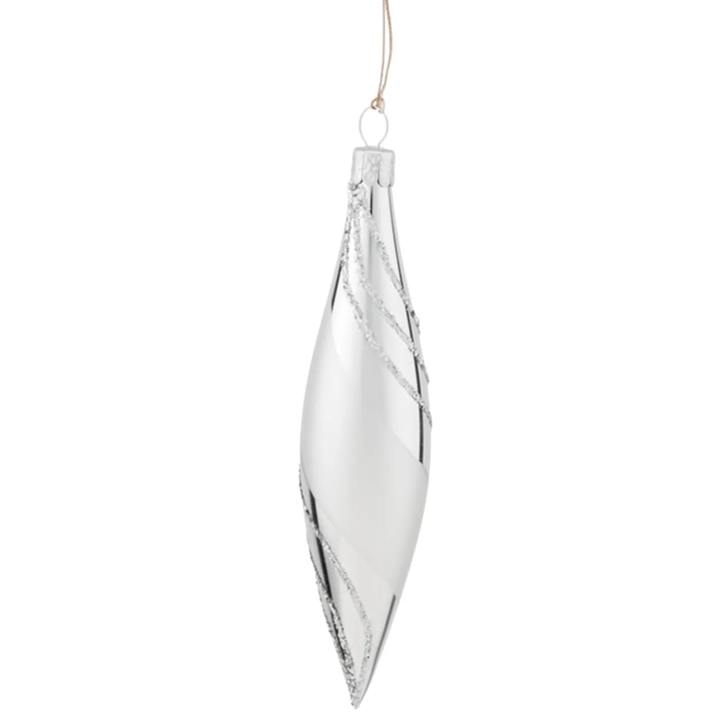 Zapfen silber mit Glitterdekor Online